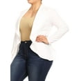 thumbnail image 2 of Women's Plus Size Casual Long Sleeve Open Front Jacket Blazer Made in USA, 2 of 4
