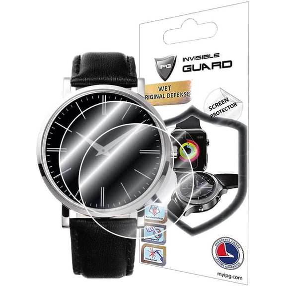 IPG for Universal Round Watch Screen Protector (2 Units) Hydrogel Film Bubble Free Anti-Scratch Invisible Protection Good for Smart Watch Too Size Options are Available (40 mm Diameter)