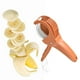 thumbnail image 5 of Cortador y rebanador manual de alimentos de acero inoxidable para frutas, verduras y jamón, con prensa multifunción para una preparación fácil y una cocina saludable. Aestivo | Naranja |, 5 of 7
