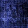 thumbnail image 1 of Ahgly Company Machine Washable Indoor Square Abstract Blue Modern Area Rugs, 6' Square, 1 of 4