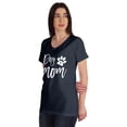 thumbnail image 4 of Inkmeso V-Neck Dog Mom Funny Graphic Tshirt For Women Cotton Shirt Mother Tee, 4 of 8