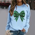 thumbnail image 2 of WEAIXIMIUNG Carnival 2024 Women's Round Neck Autumn/Winter Long Sleeve Pullover Bow Ribbon Printed Hoodie, 2 of 4