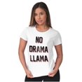 thumbnail image 3 of No Drama Llama Alpaca Chill Relaxed Womens Slim Fit Graphic Tee Brisco Brands X, 3 of 5