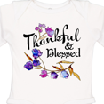 thumbnail image 4 of Inktastic Thankful and Blessed Inspirational Saying with Flowers Boys or Girls Long Sleeve Baby Bodysuit, 4 of 5