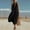 c01Black, variant on Women's Elegant Resort-Style Stand-Collar Cotton Dress Formal Flowy Aline Beach Wedding Guest Long Sundress Orange XXXL