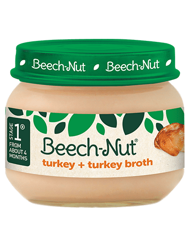 Beech-Nut Stage 1, Turkey & Turkey Broth Baby Food, 2.5 oz Jar