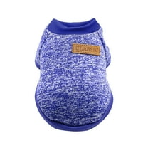 Yuehao Dog Sweaters for Small Dogs, Pet Dog Classic Sweater, Soft Coat for Small, Medium Dog, Warm Pet Dogs Cat Cloth, Soft Puppy Customes Clothes, Pet Supplies Blue