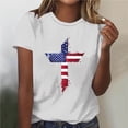 thumbnail image 2 of BUIGTTKLOP Patriotic Shirts for Women American Flag Shirt 4th of July Tshirt Graphic Tees Casual Short Sleeve Tee Top, 2 of 8
