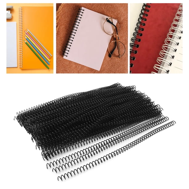 Bobinas De Encuadernació En Espiral De, 100 Unidades, 48 Bucles, Paso 4: 1, Papel A4, Lomos De Encuadernacia De Plástico, 40 Hojas De Capacidad, 8 Mm De Diámetro Para