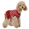 thumbnail image 3 of JUNWELL Christmas Small Dog Sweaters Female Girl Red Winter Warm Dog Princess Dress Clothes Dachshund Chihuahua Corgi, 3 of 5