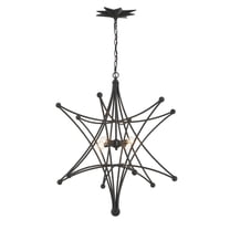 9236-BK Crystorama Lighting Astro - 4 Light Chandelier-32 Inches Tall and 27 Inches Wide     -Traditional Installation