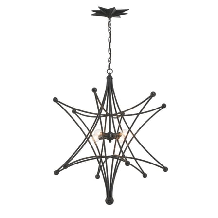9236-BK Crystorama Lighting Astro - 4 Light Chandelier-32 Inches Tall and 27 Inches Wide     -Traditional Installation