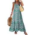 thumbnail image 1 of Vestido maxi de verano boho sin mangas verde talla mediana Dokotoo, 1 of 5