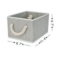 thumbnail image 4 of StorageWorks Fabric Storage Bins with Handles, Collapsible Storage Boxes for Closet, Decorative Baskets for Shelf, 3-Pack, Medium, Gray, 8.7" x 11.4" x 6.7", 4 of 6