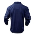 thumbnail image 6 of Men Cotton Polo Shirts Long Sleeve with Pocket Golf Shirts Shirts for Men Casual Work Athletic Collared T-Shirts Size 3XL Navy, 6 of 8