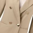 thumbnail image 7 of Women's Casual Blazers Long Sleeve Open Front Solid Business Work Office Jackets Lapel Elegant Loose Fit Coat with Pockets Z003-Khaki L, 7 of 7