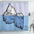thumbnail image 1 of Ambesonne Ice Berg Shower Curtain, Ice Below and Above Water, 69"Wx70"L, Ceil Blue Azure Blue, 1 of 3