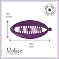 thumbnail image 5 of Motique Accessories Set of Two Purple 3.5 inch Mini Banana Clip Hair Clincher Rounded Edges Comb, 5 of 5