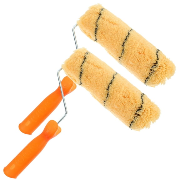 DINHEAROM 2Set Paint Roller Set Durable Easy Painting Roller for Interior Decoration 13.4x9.1in