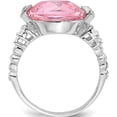 thumbnail image 2 of Sterling Silver Pink And Clear Cz Ring (Size 8) Made In China qr1398-8, 2 of 5