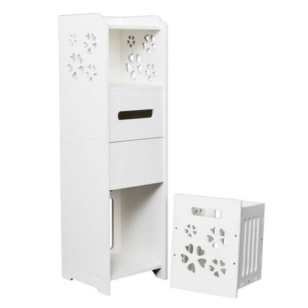 Ktaxon Slim Bathroom Storage Cabinet Toilet Floor Standing Narrow Ktaxon Slim Bathroom Storage Cabinet Toilet Floor Standing Narrow Cupboard Shelf White