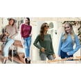 thumbnail image 6 of Fantaslook Long Sleeve Shirts for Women Crew Neck Casual Tunic Tops Lightweight Pullover, 6 of 8