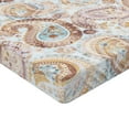 thumbnail image 4 of Ambesonne Paisley Fitted Sheet, Soft Oriental Floral Design, California King, Warm Taupe and Pale Coffee, 4 of 5