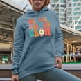thumbnail image 2 of Mistakes Help Us Grow, Groovy Retro Wavy Text Merch Gift, Light Blue Hooded Sweatshirt or Hoodie, Medium, 2 of 5