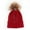 Red, variant on Zwiiyzr 2024 Baby Infant Boys Girls Knitted Beanie with A Pompom Bobble Hat Toddler Kids Pure Color Hat Children Warm Cap White