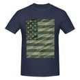 thumbnail image 4 of Bingfone Jungle Green Camo Usa Flag Men'S Loose Fit Short-Sleeve Pocket T-Shirt, 4 of 7