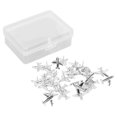 thumbnail image 2 of Airplane Push Pins, Small Cute Decorative Push Pins Portable Exquisite Silver 30pcs  For Picture For Whiteboard, 2 of 8