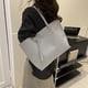 thumbnail image 3 of Bolso de mano para mujer, Bolso de hombro de cuero PU, Bolso de mano elegante, Bolso grandes (gris), 3 of 8
