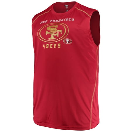 - Men's Majestic Scarlet San Francisco 49ers Big & Tall Endurance Test Muscle Tank Top