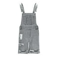 thumbnail image 5 of DDAPJ pyju Summer Saving Clearance! Mens Denim Overalls Shorts Jean Bib Jumpsuit Casual Walkshort Summer Romper with Pockets Gray XXXL, 5 of 8