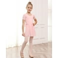 thumbnail image 2 of Stelle Ballet Leotard Bow Back with Separated Sequins Tutu Skirt Tights Ballerina Dancewear Combo for Girls,Ballet Pink,5T, 2 of 7