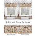 thumbnail image 6 of Fall Mushroom Kitchen Curtain Valances for Windows Farmhouse Short Curtains, Watercolor Maple Leaf Farmhouse Rod Pocket Valance Curtain for Bedroom Cafe Living Room 56"x16", 6 of 8