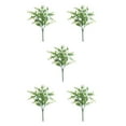 thumbnail image 1 of Electronicheart Simulation Flowers Plastic Flower Bouquet Home Office Artificial white 5Set, 1 of 6