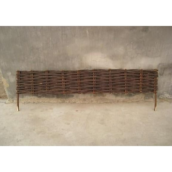 16"H x 48"W Natural Woven Willow Edging Landscape Edging Border