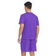 thumbnail image 2 of joogoo Men's Pajama Set Tulip Purple V-Neck Pj Shorts Set 2 Piece Loungewear Sleepwear XL, 2 of 7