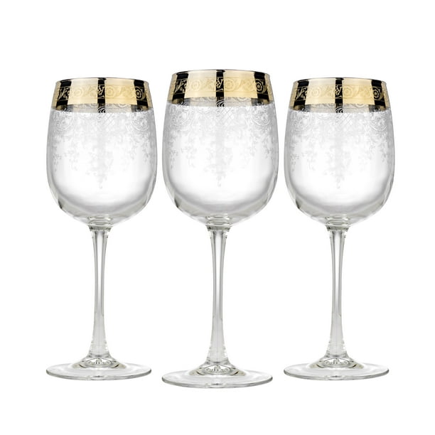 Crystal Glass Wine Stem Glasses Gold Rimmed Goblets Renaissance 3 Pc Walmart Com Walmart Com Crystal Glass Wine Stem Glasses Gold Rimmed Goblets Renaissance 3 Pc Walmart Com Walmart Com