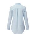 thumbnail image 5 of TAIAOJING Women's 3/4 Length Sleeve V-Neck Polo Shirts TopTurn-Down Business Regular Shirt, 5 of 6