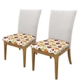 thumbnail image 2 of Cauagu Holiday Thanksgiving Turkey Apple Family Dinner for Dining Chair Seat Covers,Slipcovers Kitchen Chair Covers Upholstered Chair Seat Cushion Cover Chair Seat Protector-Two Pieces, 2 of 7