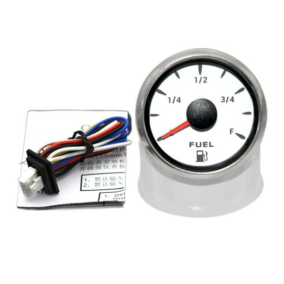 0-190ohm Fuel Level Gauge 100mm - 550mm With 52mm Fuel Level Gauge 7 Colors Backlight Fuel Level Meter Fit For Car Boat Marine ,High Precision