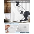 thumbnail image 5 of No Hook Shower Curtain with Snap-in Liner, Sloths Showering Waterproof Fabric Bathroom Curtains, Modern Abstract Art Funny Animals Bath Curtains & Mesh Top Window Stand Up Stall 36"x72", 5 of 9