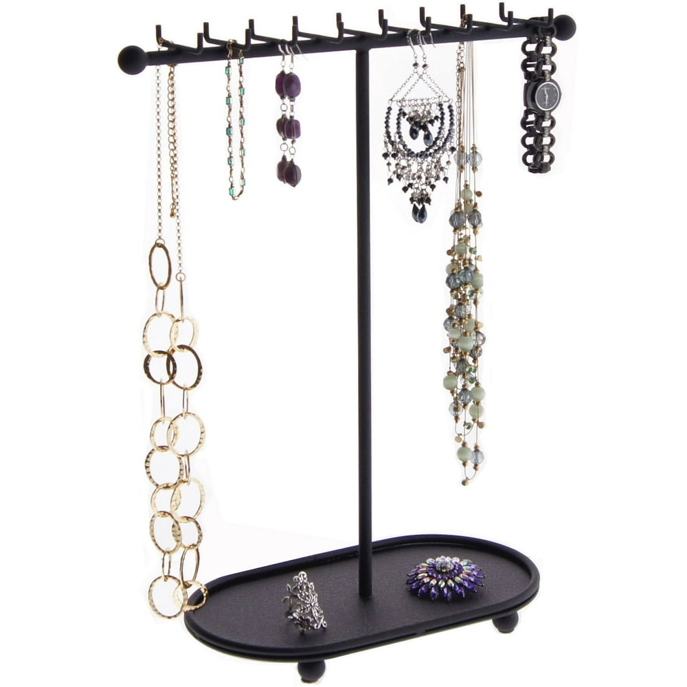 Angelynn's Necklace Holder Display Stand Jewelry Organizer Hanging Large Metal Necklace