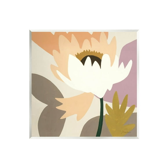 Stupell Industries Contemporary Floral Shapes Graphic Art Unframed Art Print Wall Art, Design by Liz Jardine
