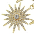 thumbnail image 3 of Pendientes colgantes con forma de luna, estrella y sol, con cristales de estrás Lady Diamante. Oro, 3 of 9