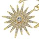 thumbnail image 3 of Pendientes vintage con forma de estrella y luna creciente con gancho de cristal Oro, 3 of 9