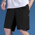 thumbnail image 4 of Men's Workout Shorts with Zipper Pockets Washable High-Stretch Pants for Fitness Gym Wear, 4 of 5