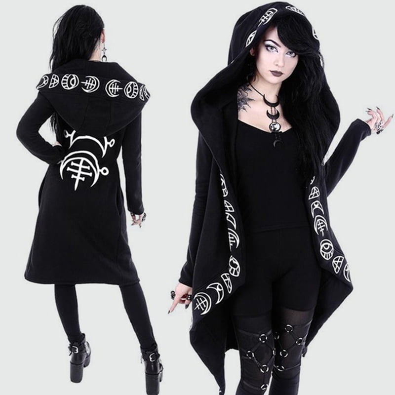 gothic hooded cardigan